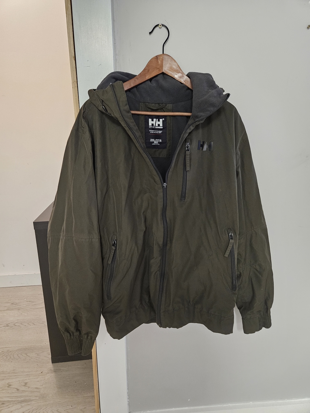 Helly Hansen Men's Olive Hooded Jacket